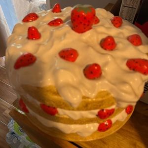 Vintage handmade ceramic Cake holder